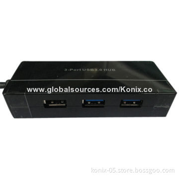 Mini docking 3-port USB 3.0 hub with one 1,000Mbps NICNew